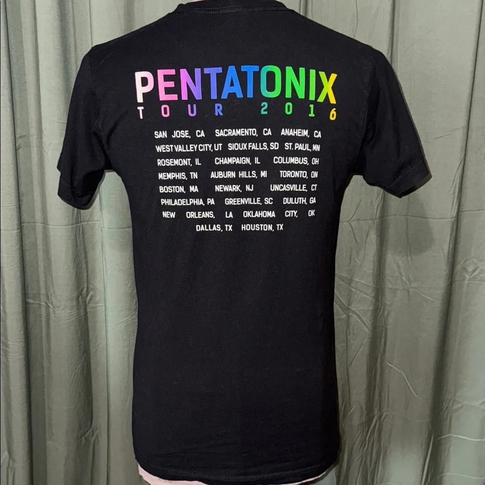 Tultex Black Pentatonix Tour 2016 Tee - Picture 2 of 4